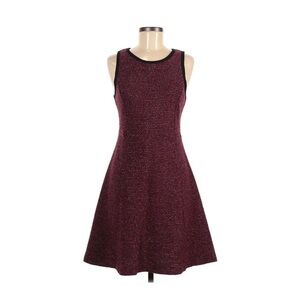 J. Crew 4 Sleeveless Flounce Maroon Tweed Dress